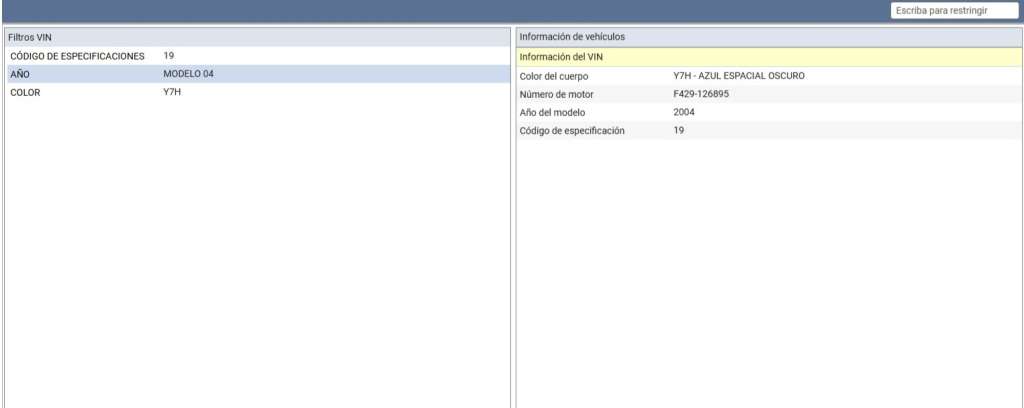 Año de fabricación por VIN
